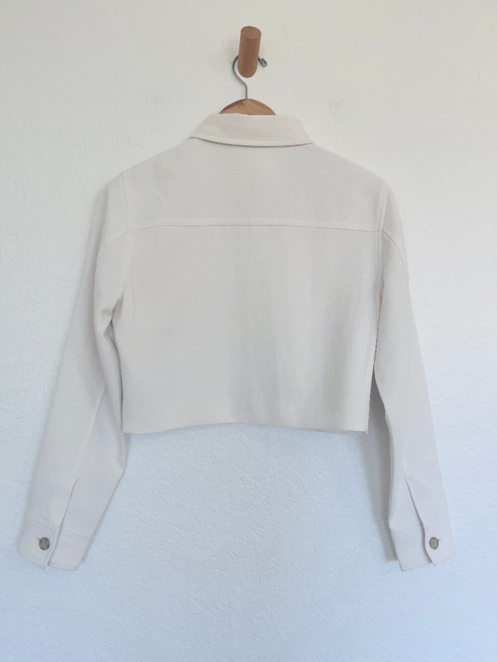 NEW! Artizia Wilfred Little Cropped Jacket Button In Light Birch/Ivory XS - Picture 14 of 16